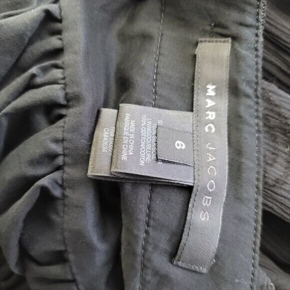 Marc jacobs size 6 layered black silk mini skirt - Picture 6 of 8